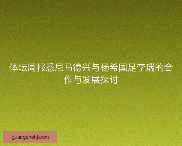 体坛周报悉尼马德兴与杨希国足李瑞的合作与发展探讨